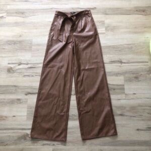 Missguided Chocolate Wide-Leg Trousers